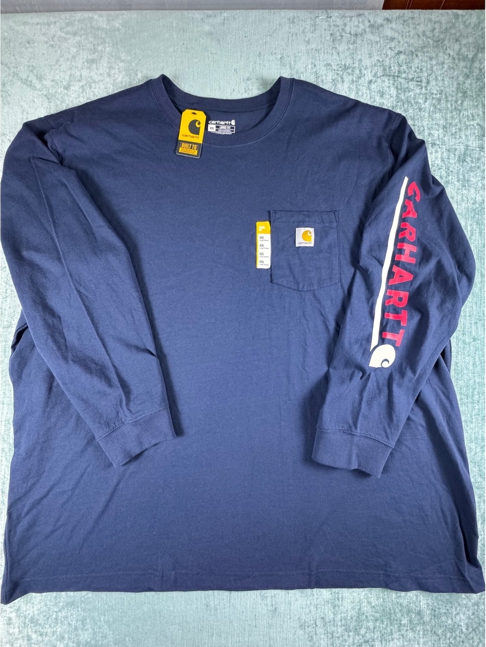 Carhartt 4XL Loose Fit Long Sleeve Pocket Logo Shirt NWT
